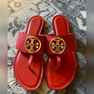 Tory Burch Benton band red sandals